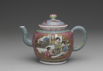 图片[3]-A pair of teapots with four scenes of talented ladies in fa-lang-ts’ai enamels, Ch’ien-lung period (1736-1795), Ch’ing dynasty-China Archive